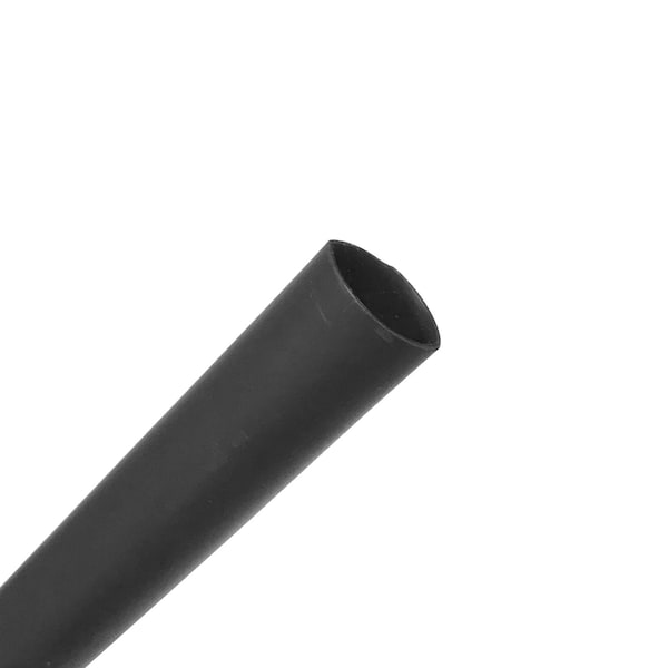 Adhesive Lined Heat Shrink Tube, Dual Wall, 3:1 I.D. Shrink Ratio, 1 in I.D. Before Shrinking, Black, 1 ft